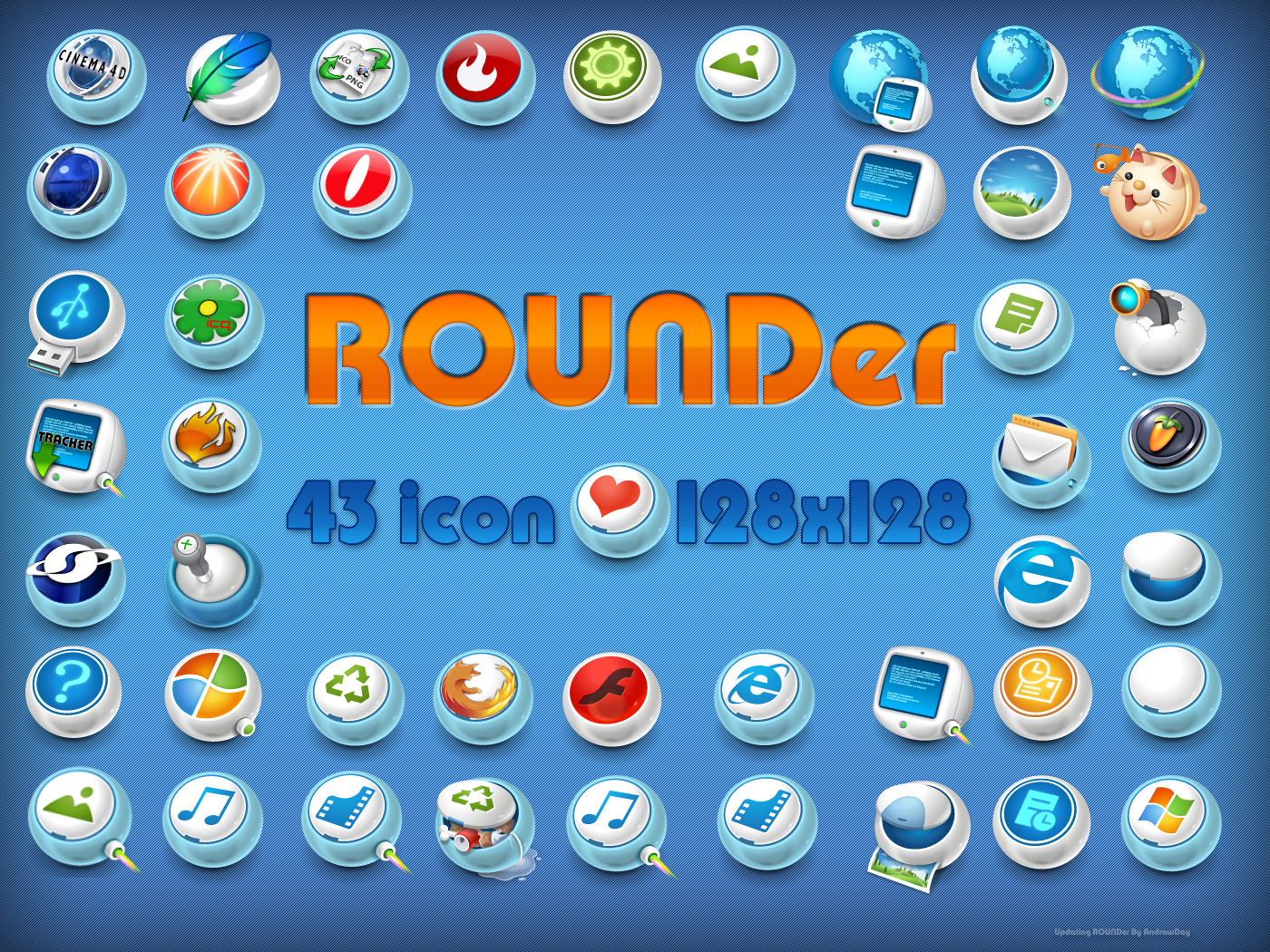 2.19 Mb Rounder Icons 47 files PNG Jpeg preview 128x128 2.19 Mb